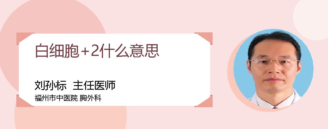白细胞+2什么意思
