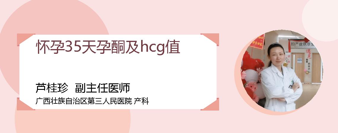 怀孕35天孕酮及hcg值