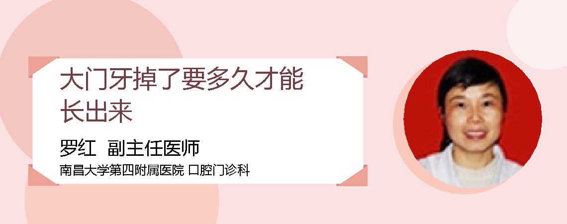 大门牙掉了要多久才能长出来