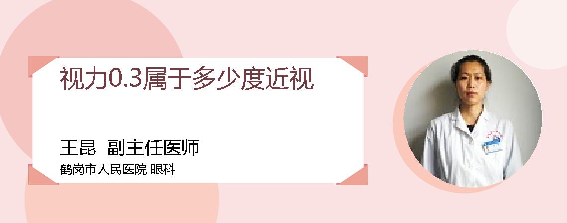 视力0.3属于多少度近视