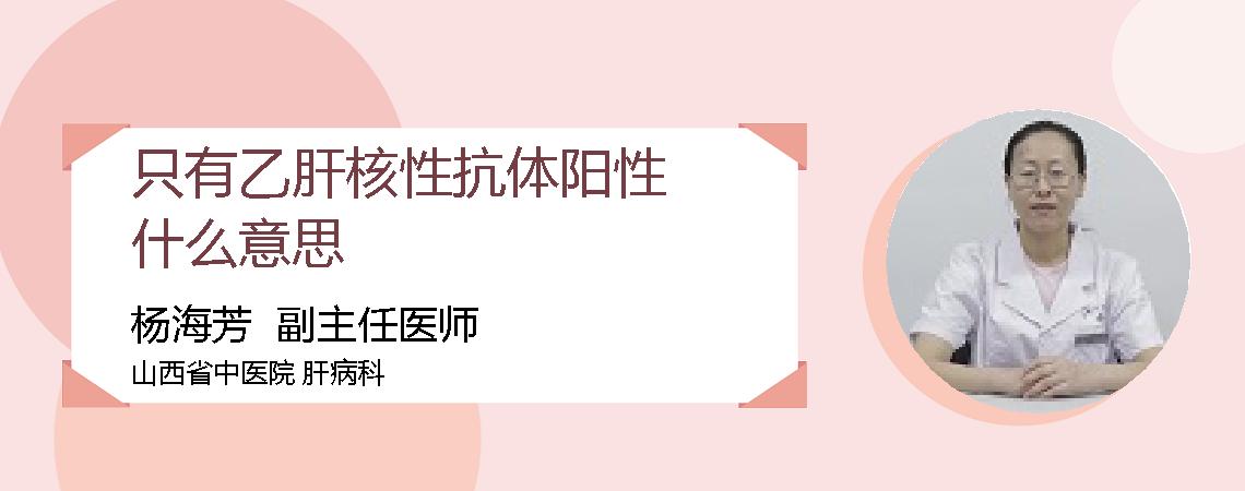只有乙肝核性抗体阳性什么意思