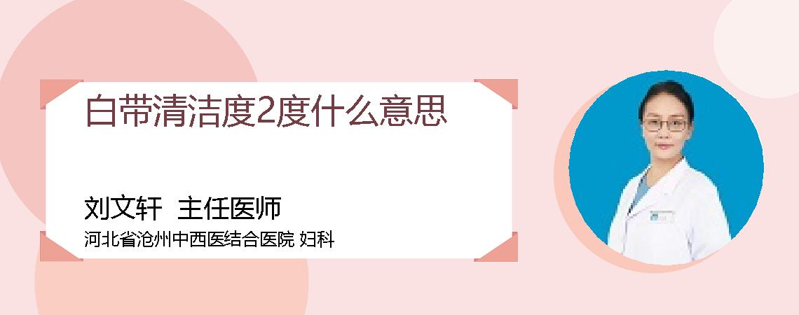 白带清洁度2度什么意思