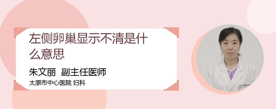 左侧卵巢显示不清是什么意思