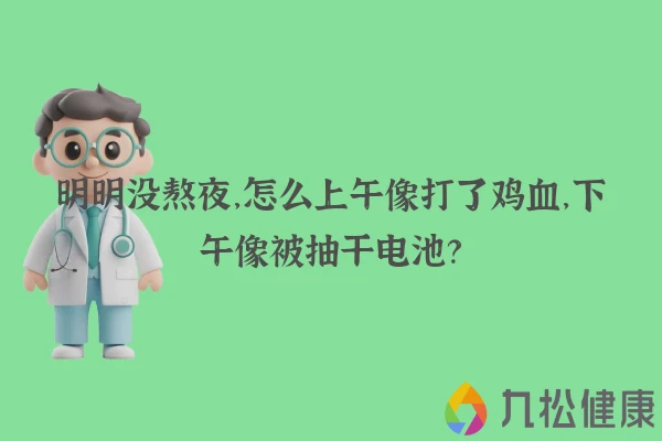 明明没熬夜,怎么上午像打了鸡血,下午像被抽干电池?